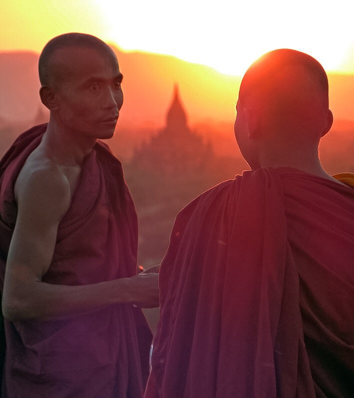 Monks in Bagan